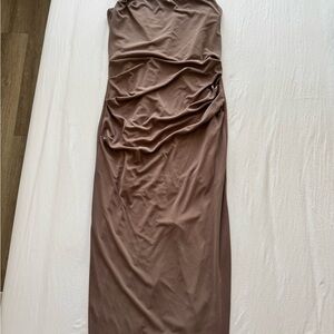 Zara Brown Corset Dress